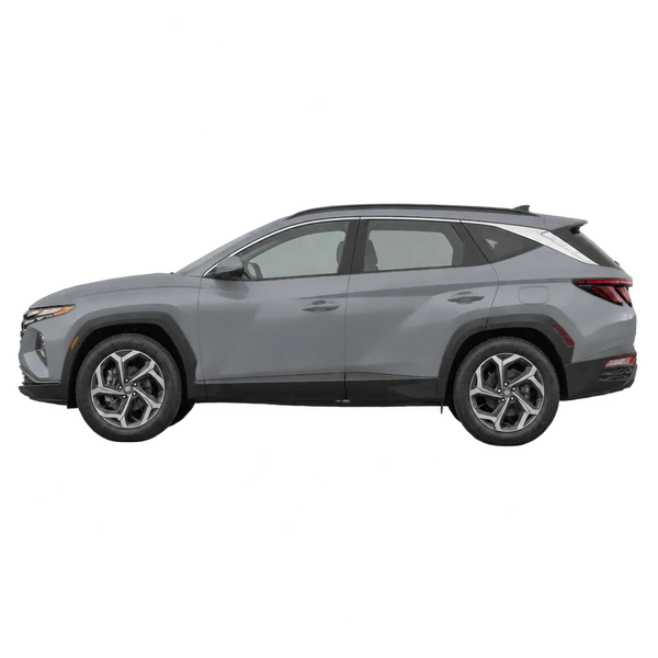 2025 Hyundai Tucson in grau, Ansicht: Seite (nach links gerichtet)