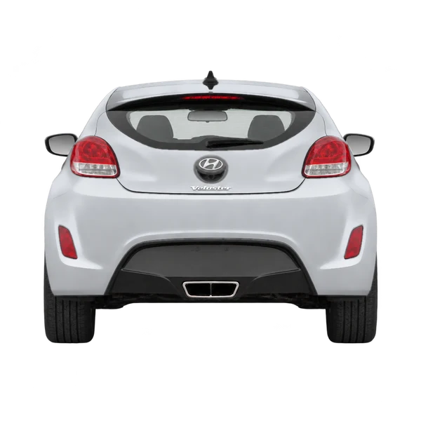 Hyundai Veloster 2015 باللون فضي، منظر من الخلف