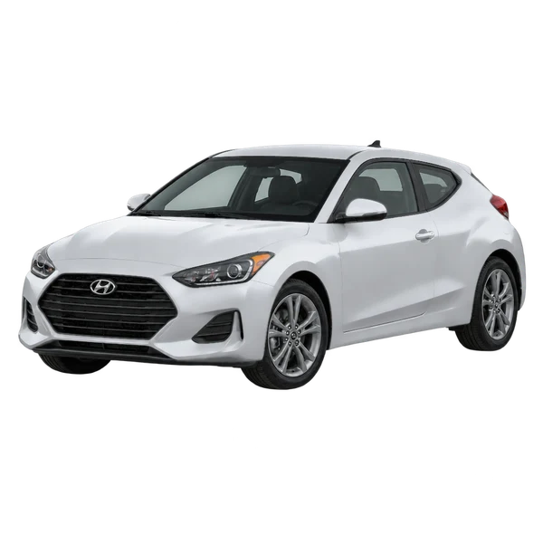 Hyundai Veloster 2018 argent, vue trois-quarts avant (orienté vers la gauche)