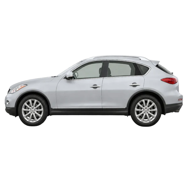 silver 2013 Infiniti EX35 side (facing left) view