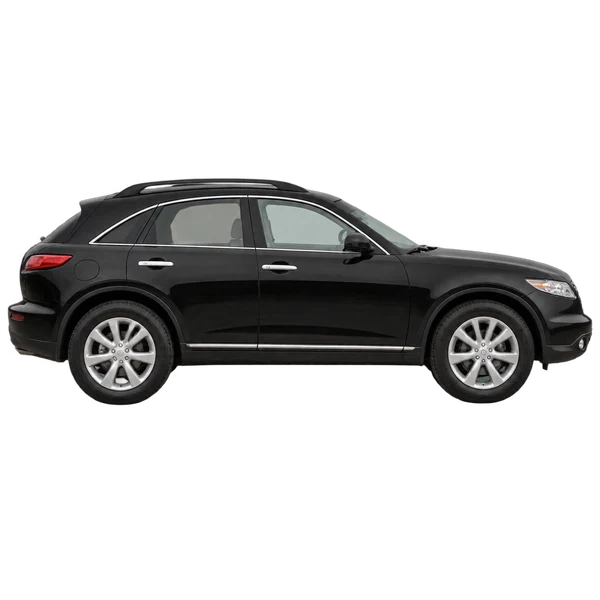 Infiniti FX35 2003 preto, vista lateral (voltada para a direita)