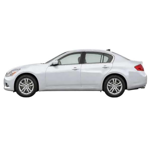 Infiniti G37 2009 argent, vue côté (vers la gauche)