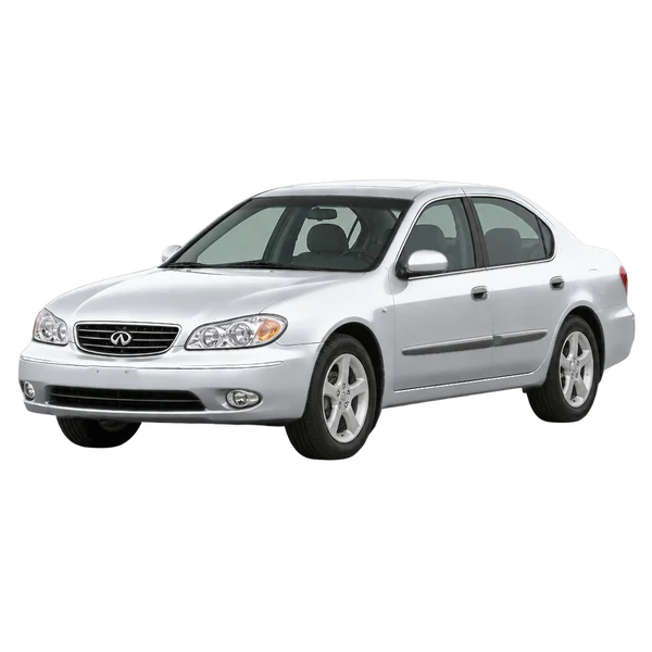 シルバーの2004 Infiniti I35(フロントスリークォーター(左向き)ビュー)