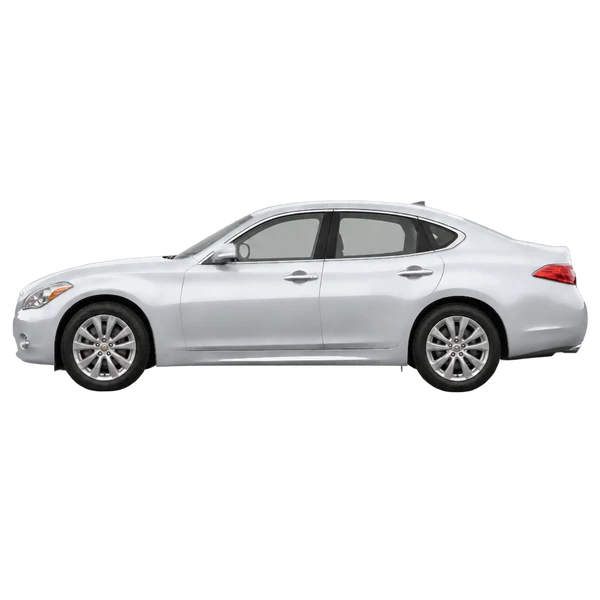 Infiniti M 2011 prata, vista lateral (voltada para a esquerda)