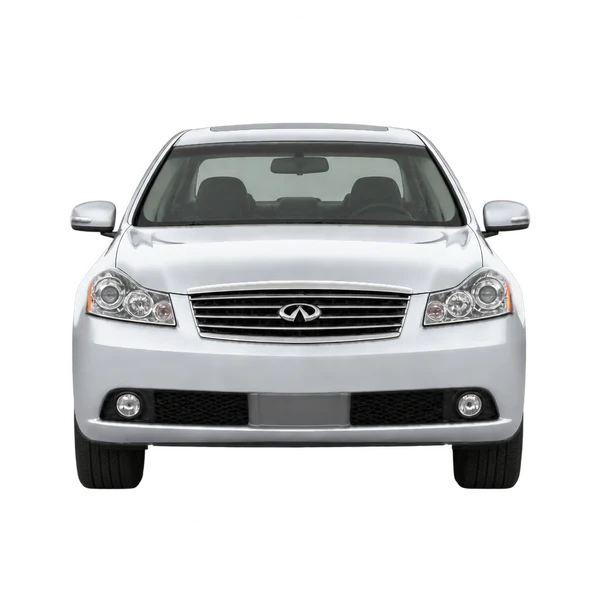 Infiniti M35 2006 باللون فضي، منظر أمامي