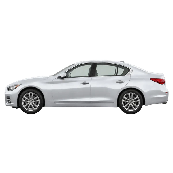 Infiniti Q50 2014 argent, vue côté (vers la gauche)