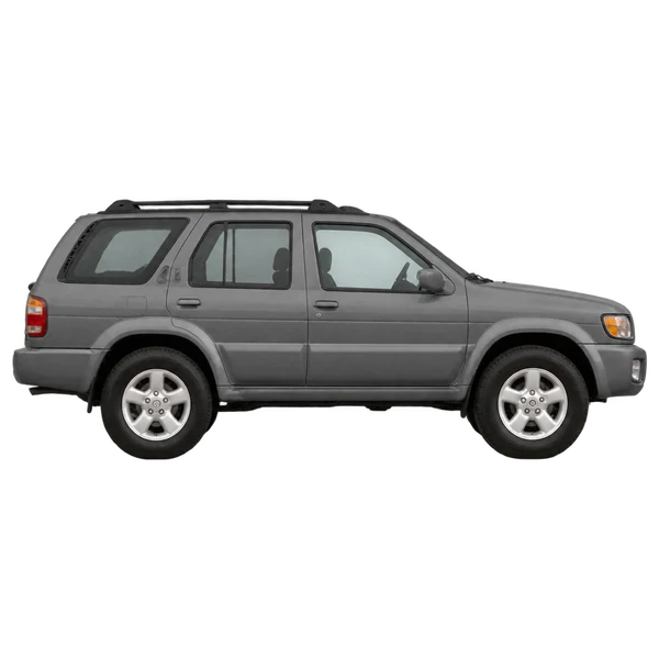 Infiniti QX4 1998 gris, vue profil (tourné vers la droite)