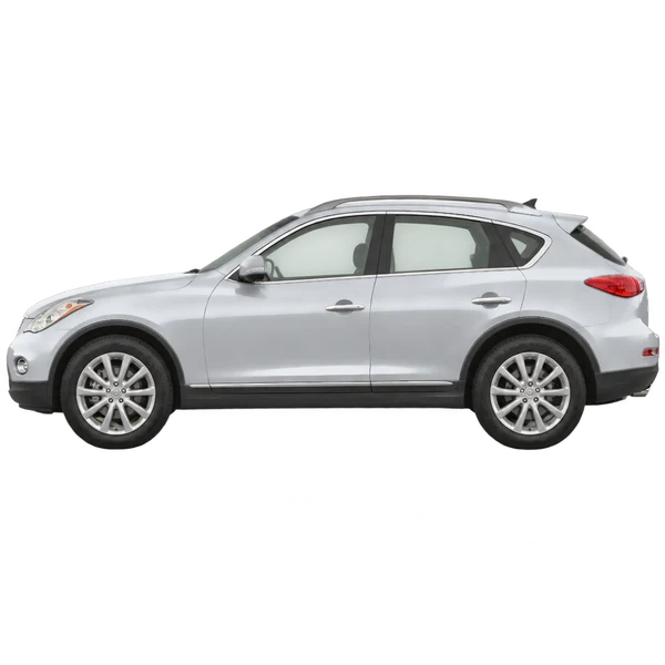 2015 Infiniti QX50 in Silber, Ansicht: Seite (nach links gerichtet)