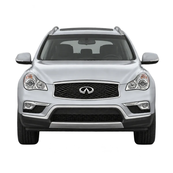 Infiniti QX50 2017 باللون فضي، منظر أمامي