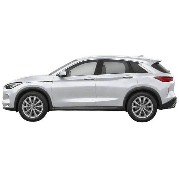 Infiniti QX50 2019 argent, vue côté (vers la gauche)