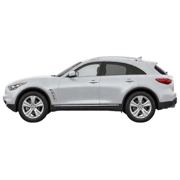 2015 Infiniti QX70 in Silber, Ansicht: Seite (nach links gerichtet)