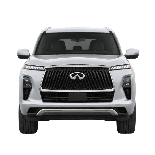 silver 2025 Infiniti QX80 front view
