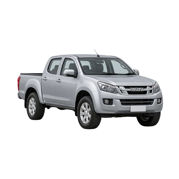 2016 Isuzu D-Max in Silber, Ansicht: Dreiviertelansicht vorne (nach links gerichtet)
