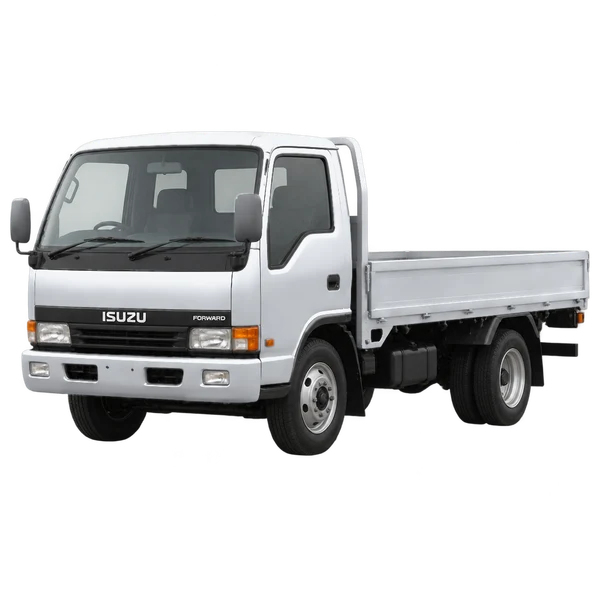 1990 ISUZU FORWARD — Front three-quarter (facing left), silver