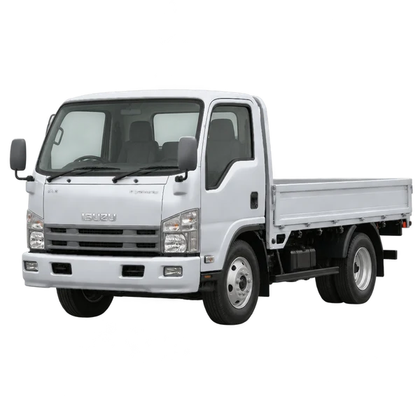 2008 Isuzu Forward in Silber, Ansicht: Dreiviertelansicht vorne (nach links gerichtet)