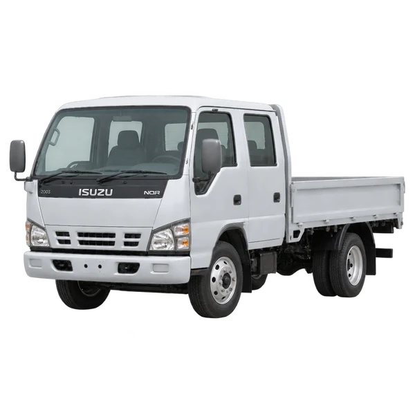 Isuzu NQR 2003 argent, vue trois-quarts avant (orienté vers la gauche)