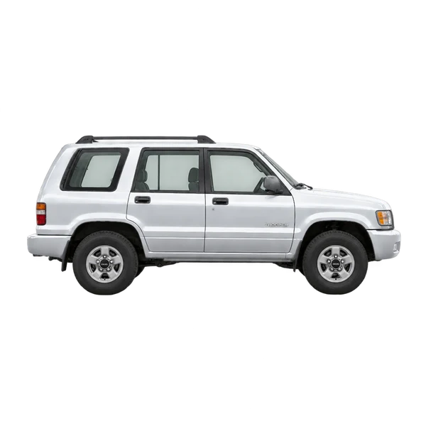 Isuzu Trooper 1999 argent, vue profil (tourné vers la droite)