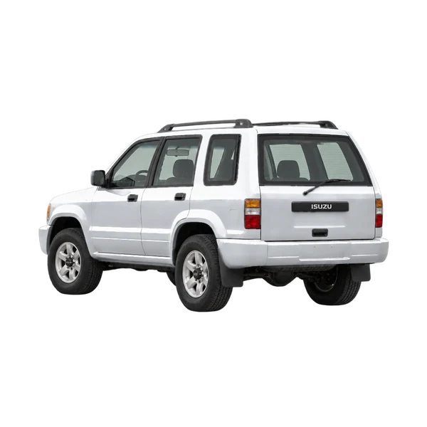 Isuzu Trooper 2000 en plateado, vista tres cuartos trasero (mirando a la izquierda)