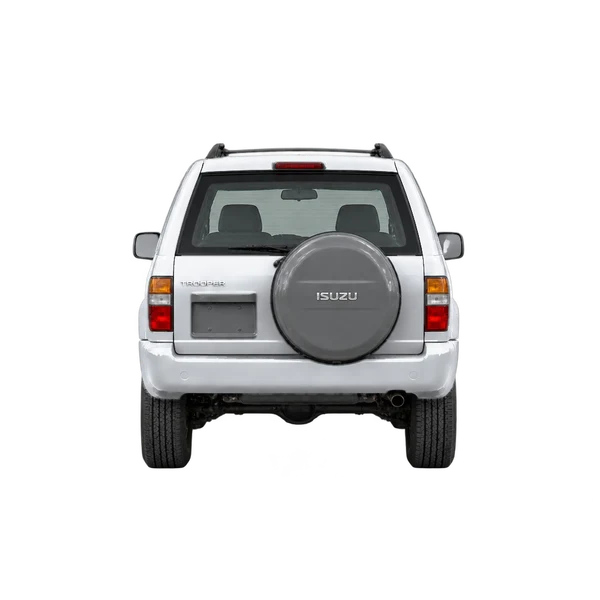 Isuzu Trooper 2000 en plateado, vista trasera