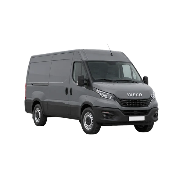 2022 Iveco Daily in grau, Ansicht: Dreiviertelansicht vorne (nach links gerichtet)