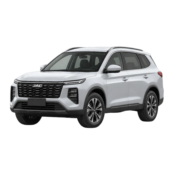 JAC 8 Pro 2025 باللون فضي، منظر منظر أمامي بزاوية ثلاثة أرباع (متجه لليسار)