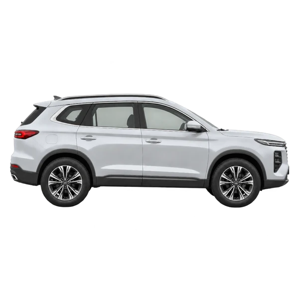 JAC 8 Pro 2025 باللون فضي، منظر منظر جانبي (باتجاه اليمين)