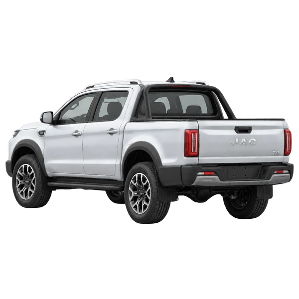 JAC T9 2024 باللون فضي، منظر ثلاثة أرباع خلفي (باتجاه اليسار)