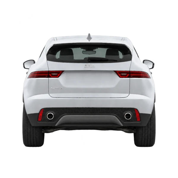 Jaguar E-Pace 2021 prata, vista traseira