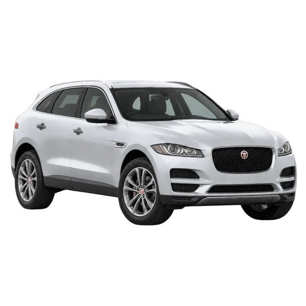 Jaguar F-Pace 2018 argent, vue trois-quarts avant (orienté vers la gauche)
