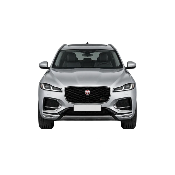 シルバーの2023 Jaguar F-Pace（正面ビュー）