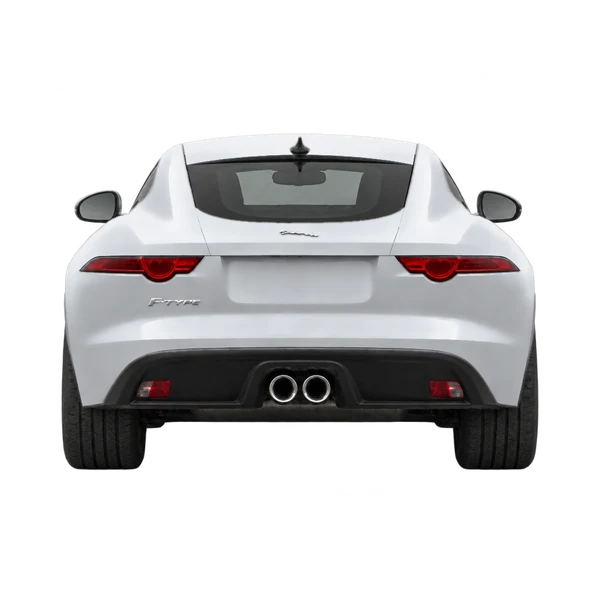 2016 Jaguar F-Type in Silber, Ansicht: Heck
