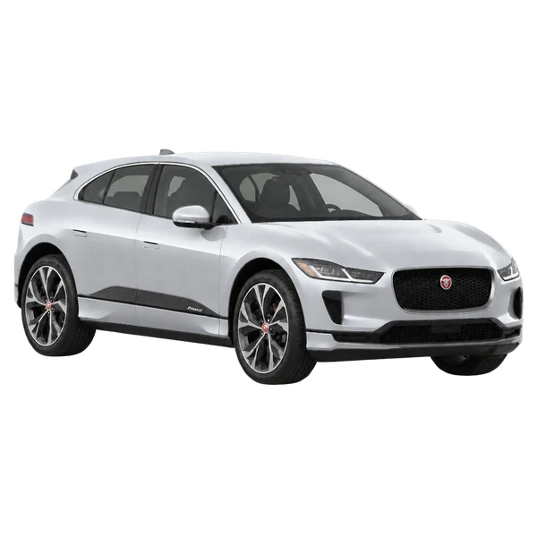 Jaguar I-Pace 2020 prata, vista três quartos dianteiro (voltado para a direita)