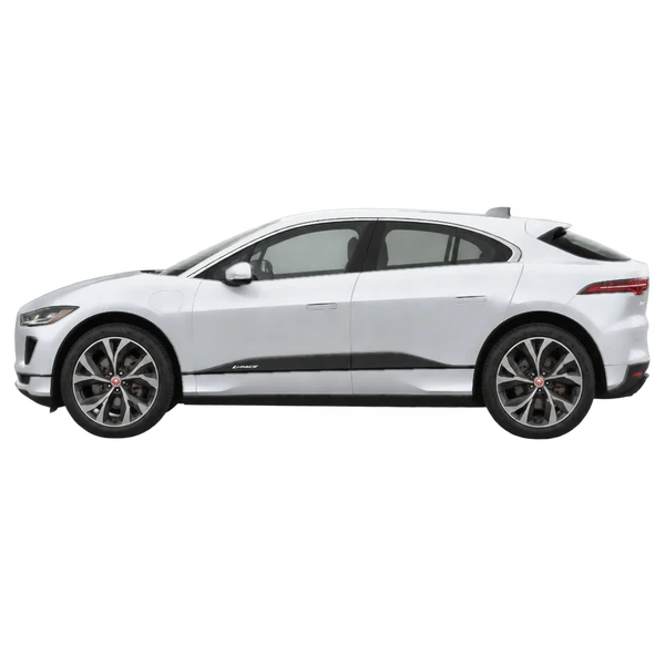 Jaguar I-Pace 2022 prata, vista lateral (voltada para a esquerda)