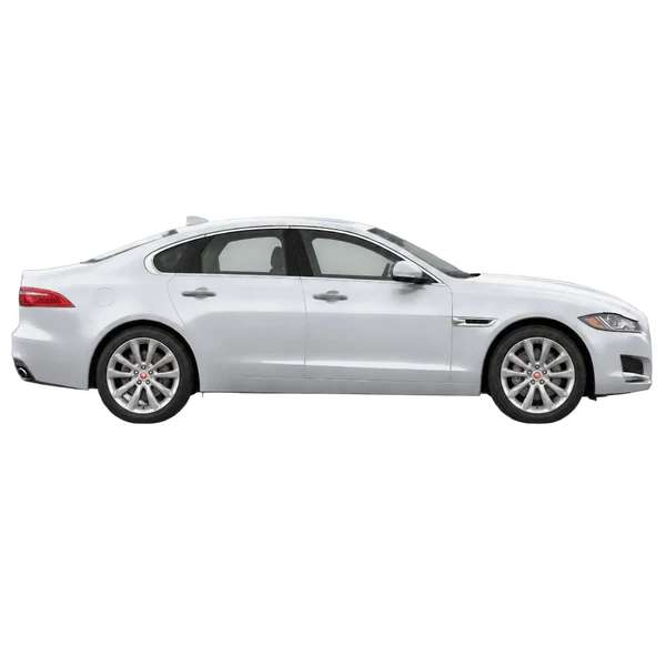 2019 Jaguar XF in Silber, Ansicht: Seite (nach rechts gewandt)