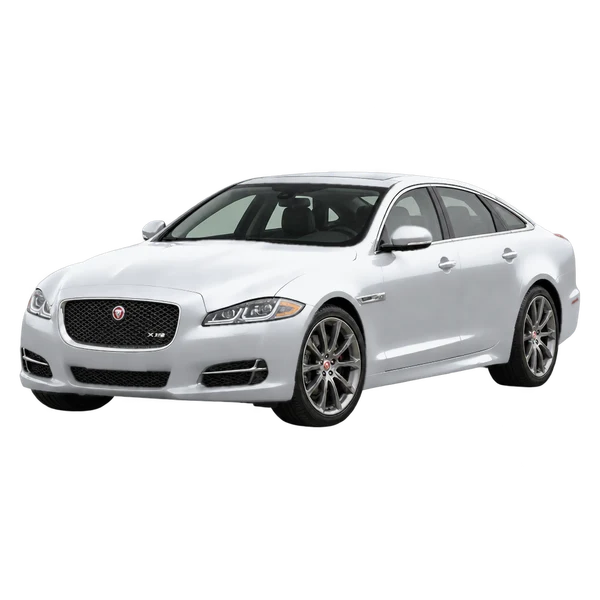 Jaguar XJR 2014 argent, vue trois-quarts avant (orienté vers la gauche)