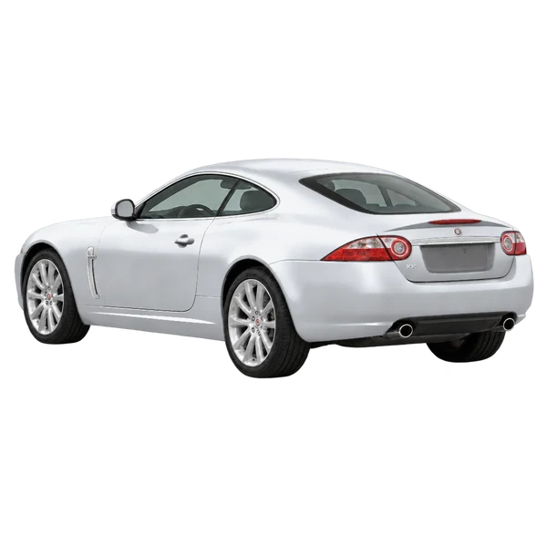 Jaguar XK 2011 argent, vue trois-quarts arrière (orienté vers la gauche)