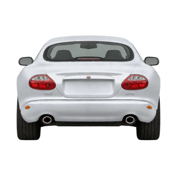 Jaguar XKR 2001 prata, vista traseira