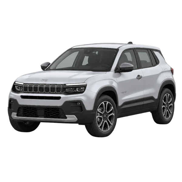 2024 Jeep Avenger in Silber, Ansicht: Dreiviertelansicht vorne (nach links gerichtet)