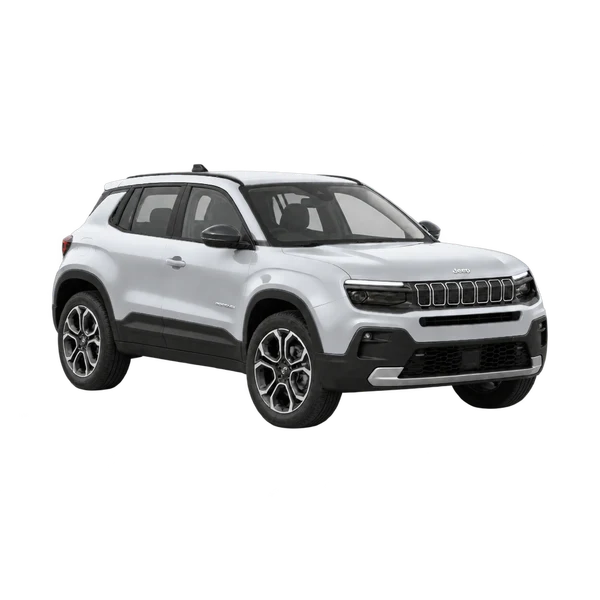 2024 Jeep Avenger in Silber, Ansicht: Dreiviertelansicht vorne (nach rechts)