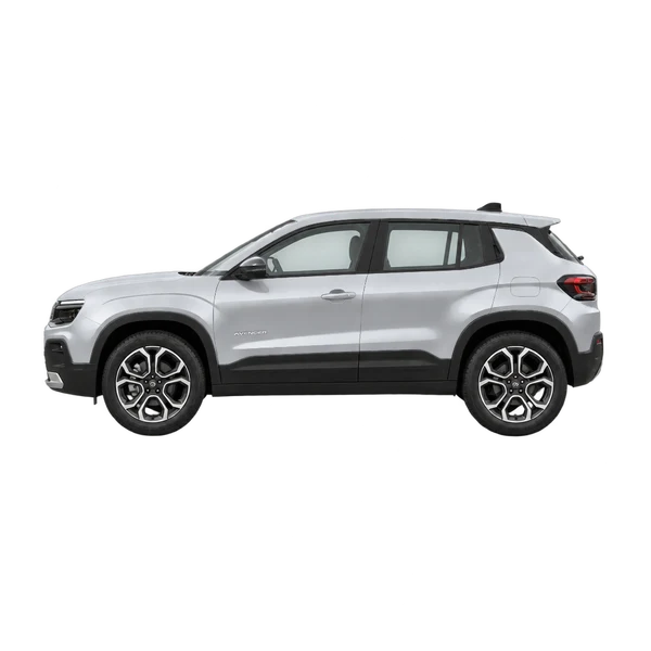 2024 Jeep Avenger in Silber, Ansicht: Seite (nach links gerichtet)