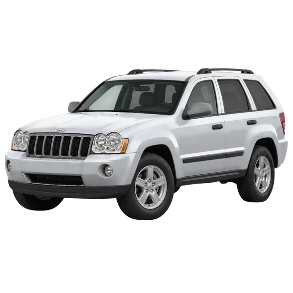 Jeep Cherokee 2010 en plateado, vista frontal tres cuartos (hacia la izquierda)