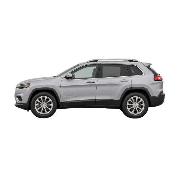 Jeep Cherokee 2022 prata, vista lateral (voltada para a esquerda)