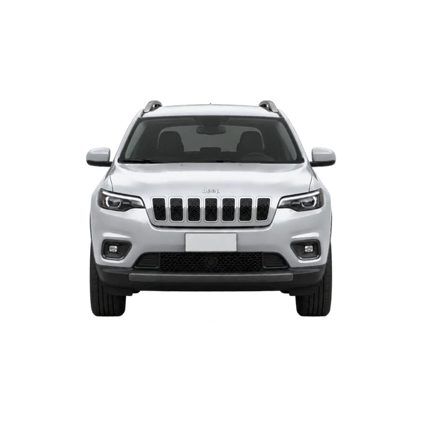 Jeep Cherokee 2024 en plateado, vista frontal