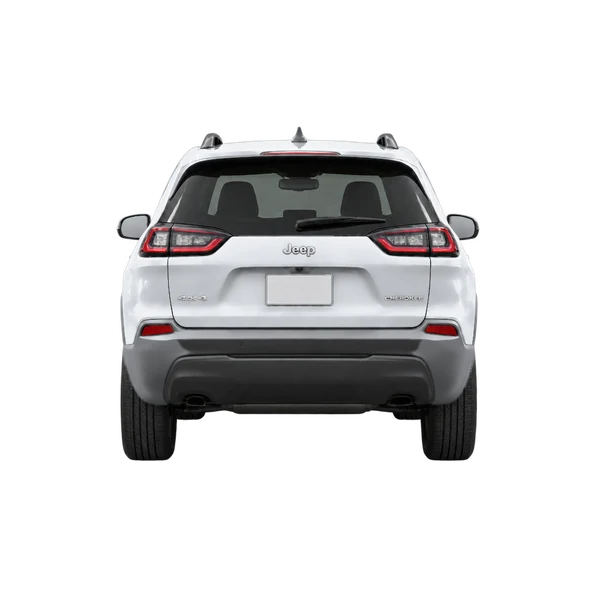 Jeep Cherokee 2024 en plateado, vista trasera