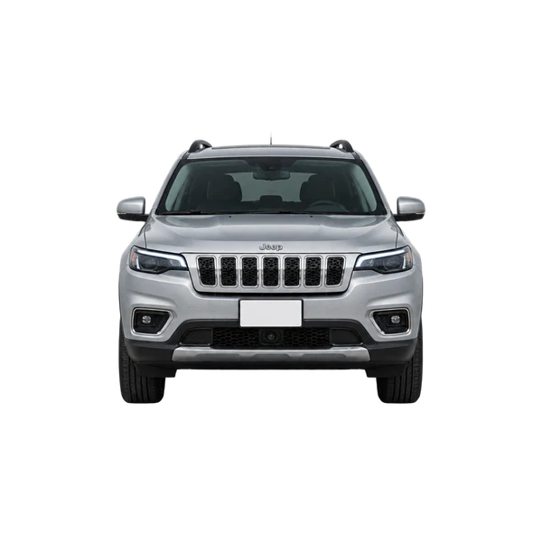 Jeep Cherokee 2025 en plateado, vista frontal