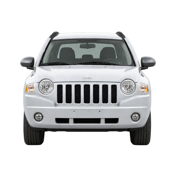 Jeep Compass 2007 باللون فضي، منظر أمامي