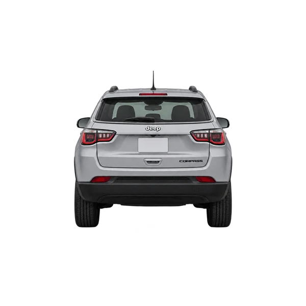 Jeep Compass 2019 باللون فضي، منظر من الخلف