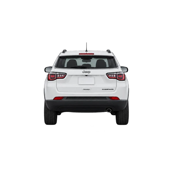 Jeep Compass 2020 باللون أبيض، منظر من الخلف