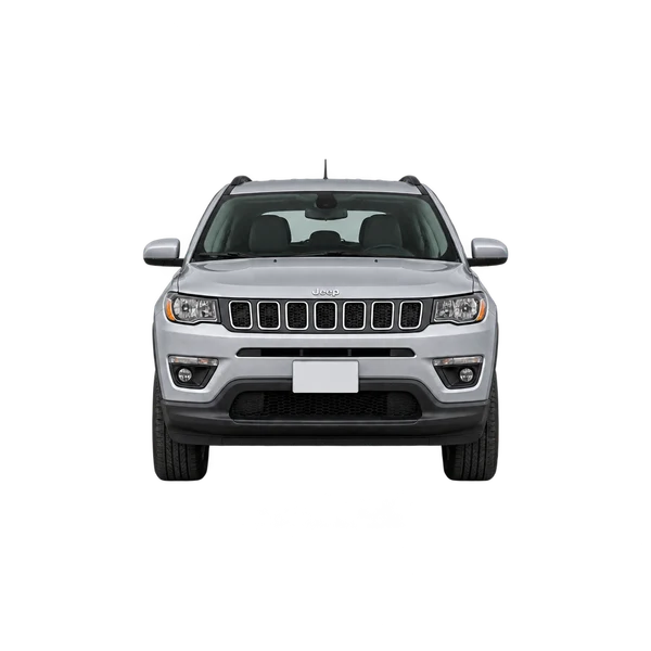 シルバーの2025 Jeep Compass(正面ビュー)