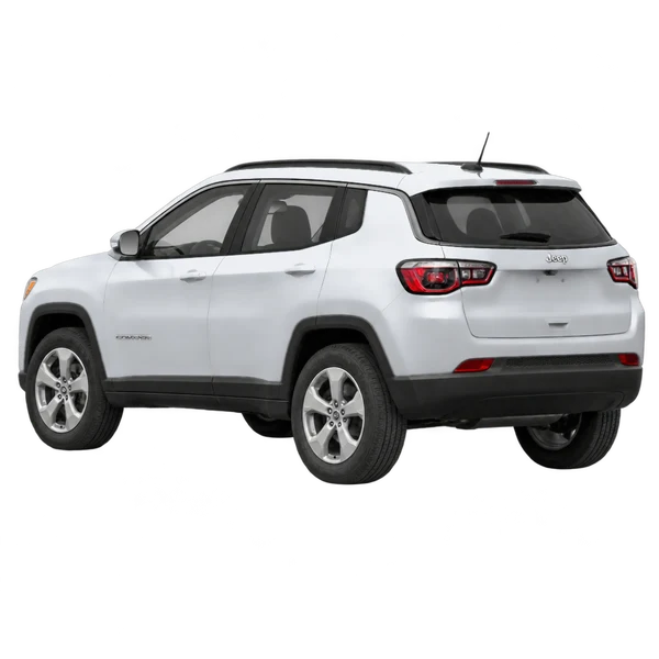 シルバーの2027 Jeep Compass(リア斜め(左向き)ビュー)